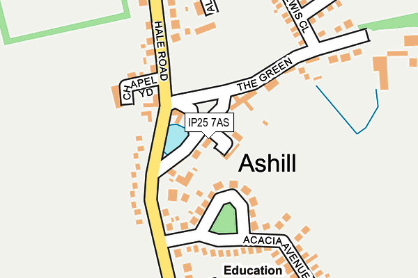 IP25 7AS map - OS OpenMap – Local (Ordnance Survey)