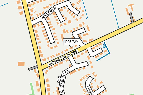 IP25 7AY map - OS OpenMap – Local (Ordnance Survey)