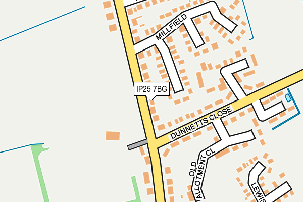 IP25 7BG map - OS OpenMap – Local (Ordnance Survey)