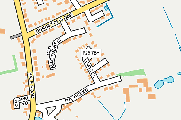 IP25 7BH map - OS OpenMap – Local (Ordnance Survey)