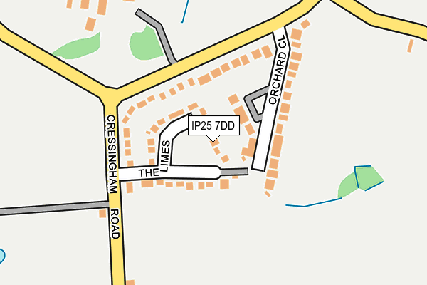 IP25 7DD map - OS OpenMap – Local (Ordnance Survey)