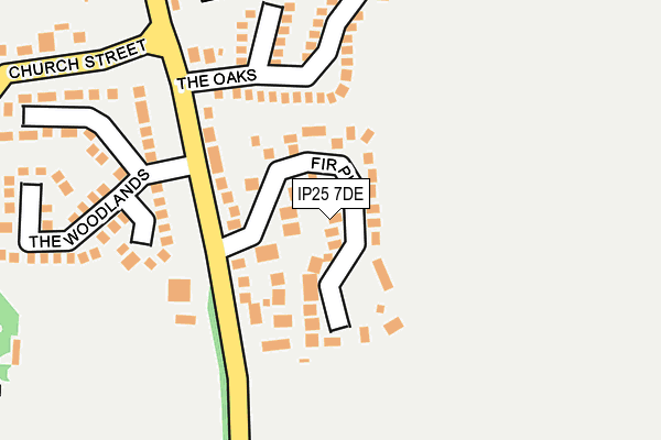 IP25 7DE map - OS OpenMap – Local (Ordnance Survey)
