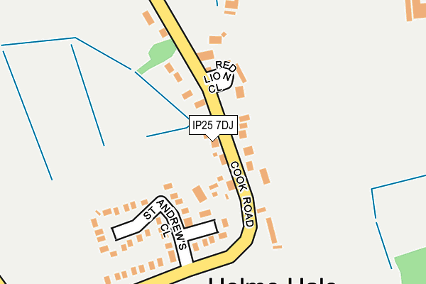 IP25 7DJ map - OS OpenMap – Local (Ordnance Survey)