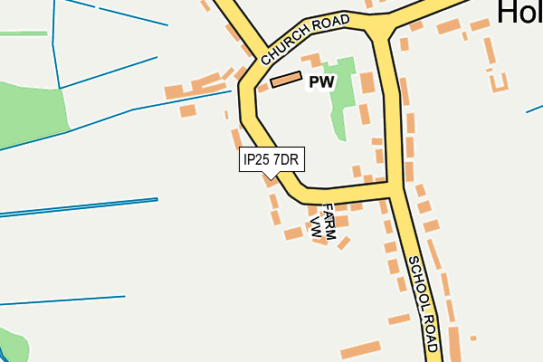 IP25 7DR map - OS OpenMap – Local (Ordnance Survey)