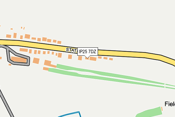 IP25 7DZ map - OS OpenMap – Local (Ordnance Survey)