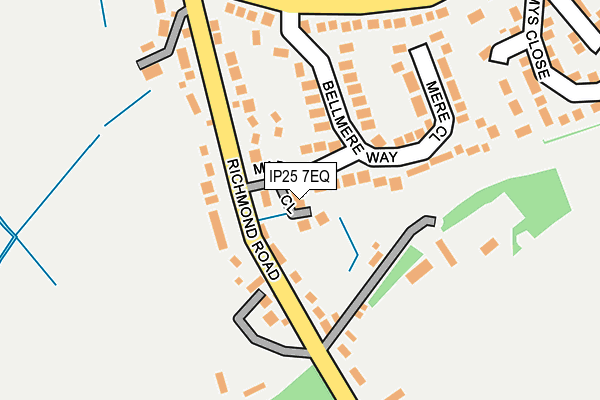 IP25 7EQ map - OS OpenMap – Local (Ordnance Survey)