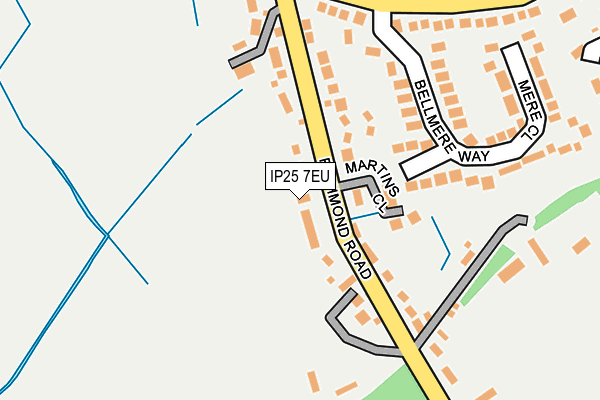 IP25 7EU map - OS OpenMap – Local (Ordnance Survey)