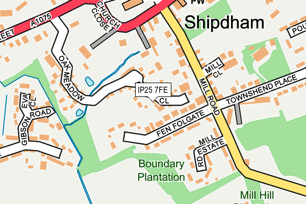 IP25 7FE map - OS OpenMap – Local (Ordnance Survey)