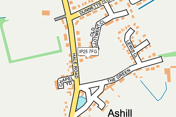 IP25 7FG map - OS OpenMap – Local (Ordnance Survey)