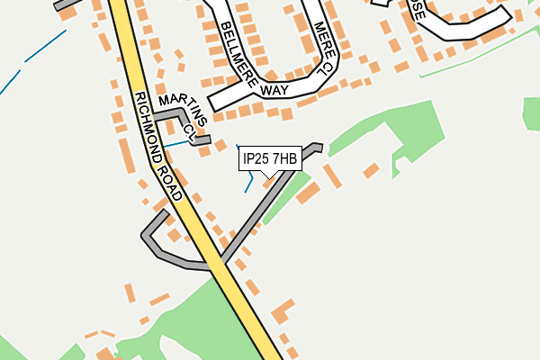 IP25 7HB map - OS OpenMap – Local (Ordnance Survey)