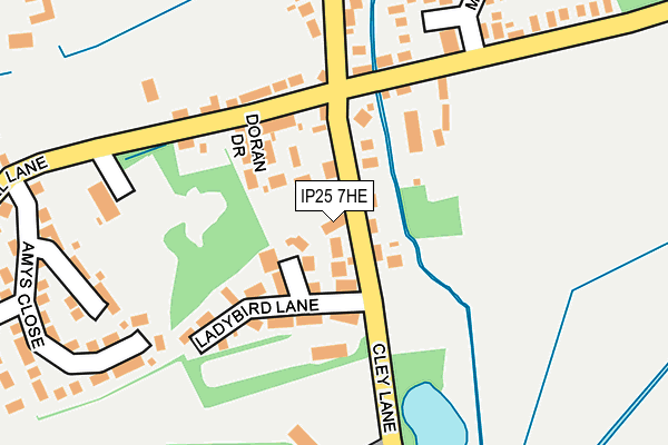 IP25 7HE map - OS OpenMap – Local (Ordnance Survey)