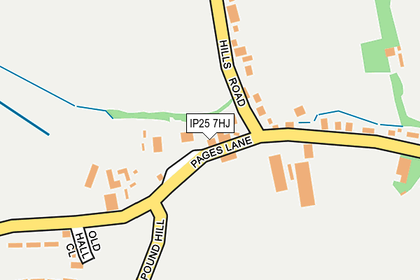 IP25 7HJ map - OS OpenMap – Local (Ordnance Survey)