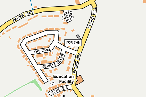 IP25 7HN map - OS OpenMap – Local (Ordnance Survey)