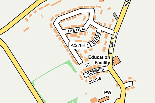 IP25 7HR map - OS OpenMap – Local (Ordnance Survey)