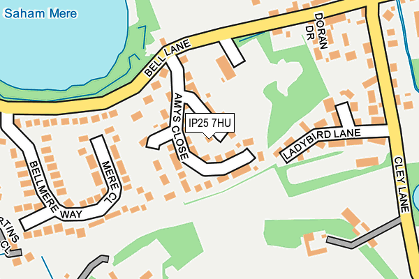 IP25 7HU map - OS OpenMap – Local (Ordnance Survey)