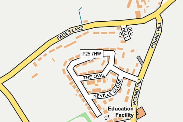IP25 7HW map - OS OpenMap – Local (Ordnance Survey)