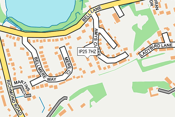 IP25 7HZ map - OS OpenMap – Local (Ordnance Survey)