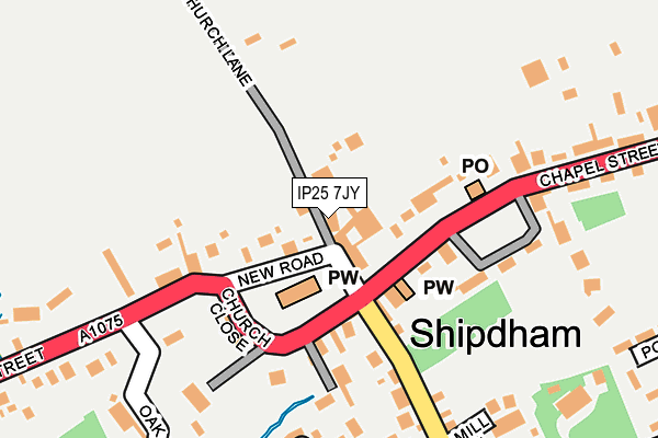 IP25 7JY map - OS OpenMap – Local (Ordnance Survey)