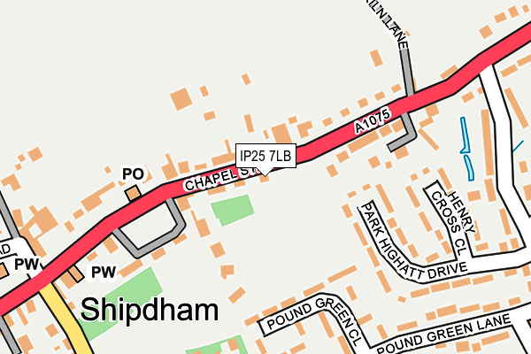 IP25 7LB map - OS OpenMap – Local (Ordnance Survey)