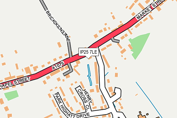 IP25 7LE map - OS OpenMap – Local (Ordnance Survey)