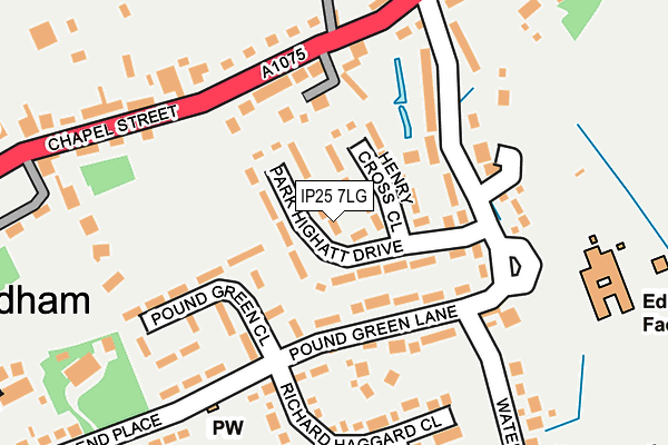 IP25 7LG map - OS OpenMap – Local (Ordnance Survey)