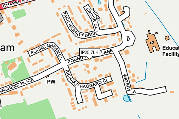 IP25 7LH map - OS OpenMap – Local (Ordnance Survey)