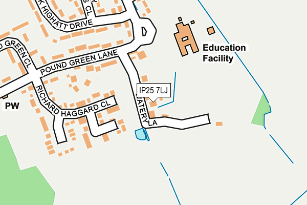 IP25 7LJ map - OS OpenMap – Local (Ordnance Survey)