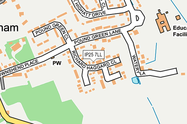 IP25 7LL map - OS OpenMap – Local (Ordnance Survey)