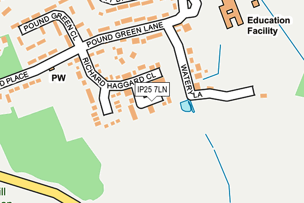 IP25 7LN map - OS OpenMap – Local (Ordnance Survey)