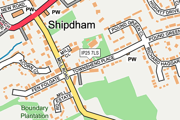 IP25 7LS map - OS OpenMap – Local (Ordnance Survey)