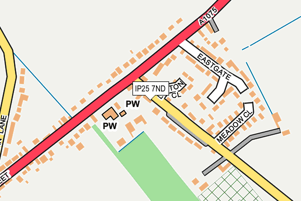 IP25 7ND map - OS OpenMap – Local (Ordnance Survey)