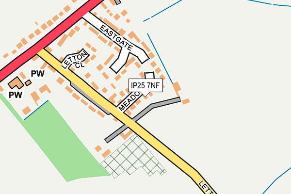 IP25 7NF map - OS OpenMap – Local (Ordnance Survey)