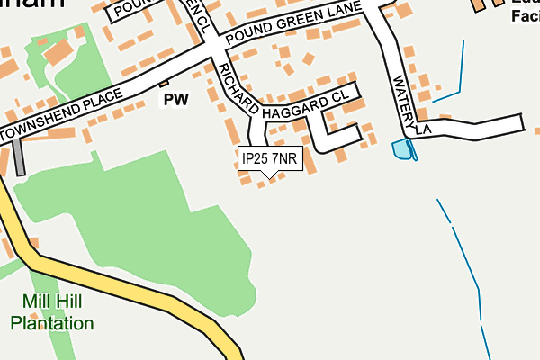 IP25 7NR map - OS OpenMap – Local (Ordnance Survey)