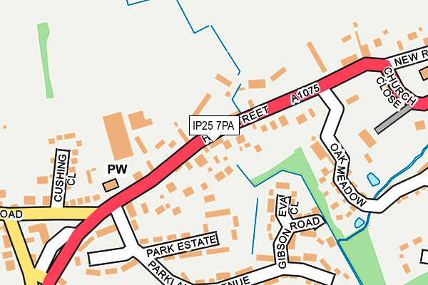 IP25 7PA map - OS OpenMap – Local (Ordnance Survey)