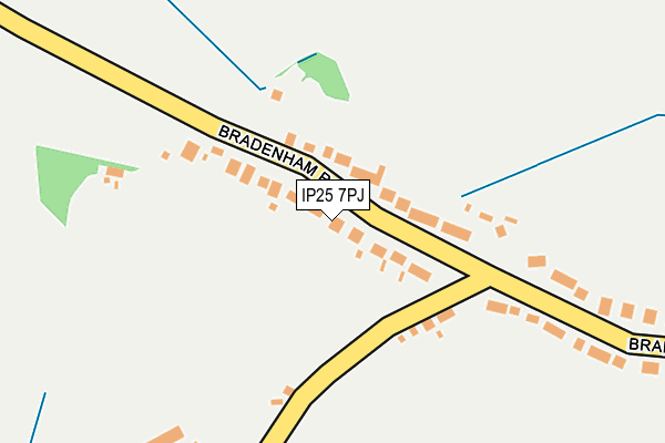 IP25 7PJ map - OS OpenMap – Local (Ordnance Survey)