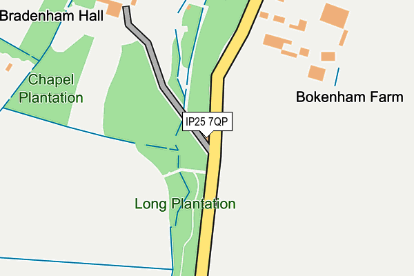 IP25 7QP map - OS OpenMap – Local (Ordnance Survey)