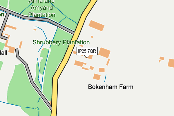 IP25 7QR map - OS OpenMap – Local (Ordnance Survey)