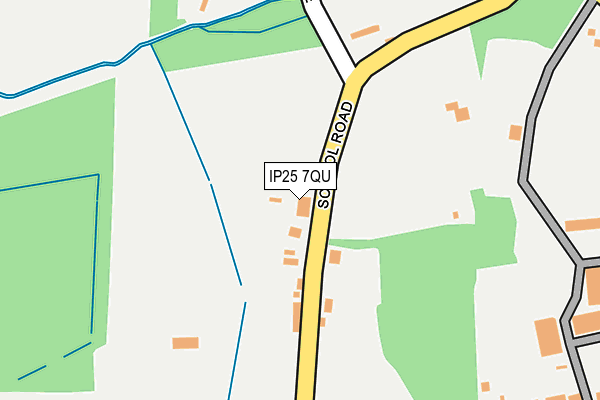 IP25 7QU map - OS OpenMap – Local (Ordnance Survey)