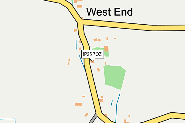 IP25 7QZ map - OS OpenMap – Local (Ordnance Survey)