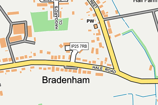 IP25 7RB map - OS OpenMap – Local (Ordnance Survey)