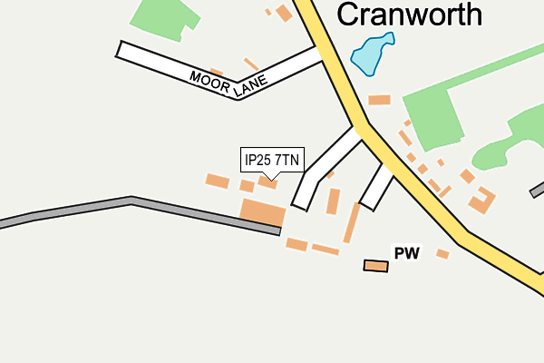 IP25 7TN map - OS OpenMap – Local (Ordnance Survey)