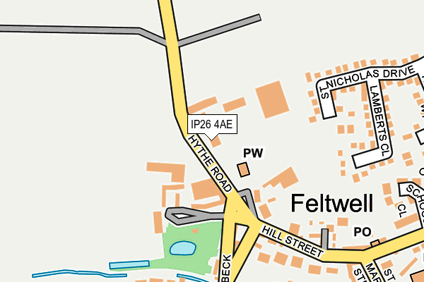 IP26 4AE map - OS OpenMap – Local (Ordnance Survey)