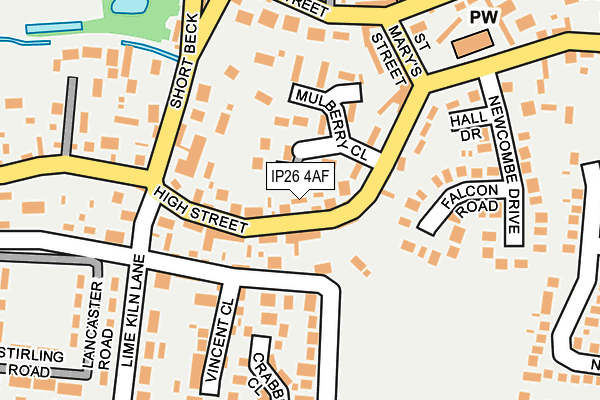 IP26 4AF map - OS OpenMap – Local (Ordnance Survey)