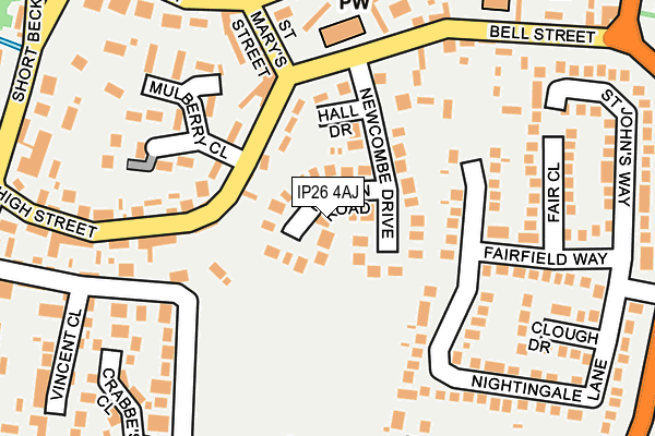 IP26 4AJ map - OS OpenMap – Local (Ordnance Survey)