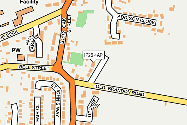 IP26 4AP map - OS OpenMap – Local (Ordnance Survey)