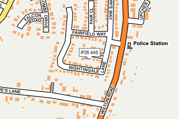 IP26 4AS map - OS OpenMap – Local (Ordnance Survey)