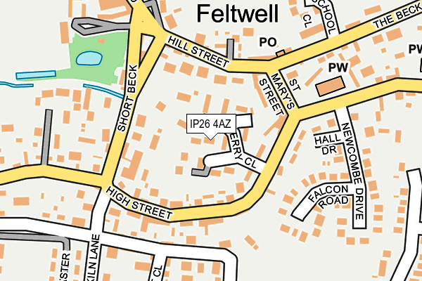 IP26 4AZ map - OS OpenMap – Local (Ordnance Survey)