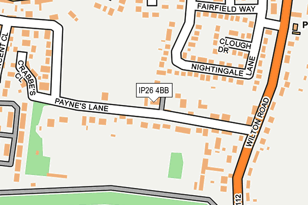 IP26 4BB map - OS OpenMap – Local (Ordnance Survey)