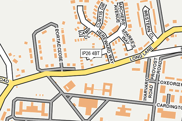 IP26 4BT map - OS OpenMap – Local (Ordnance Survey)