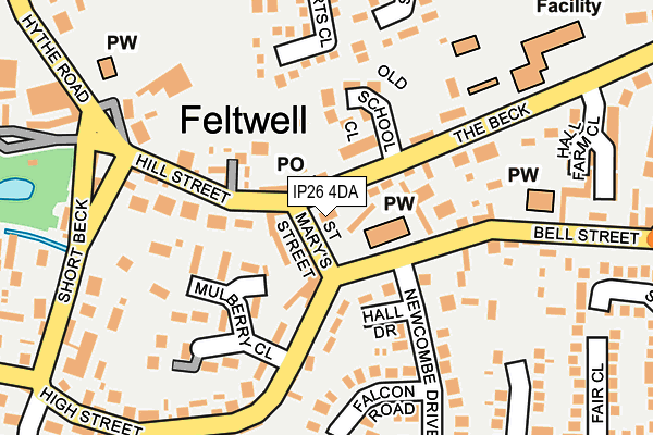 IP26 4DA map - OS OpenMap – Local (Ordnance Survey)